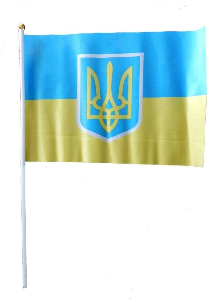 Прапор України на липучці 21 * 13 см. Розпродаж !!! від компанії Інтернет-магазин «Світ подарунків» - фото 1