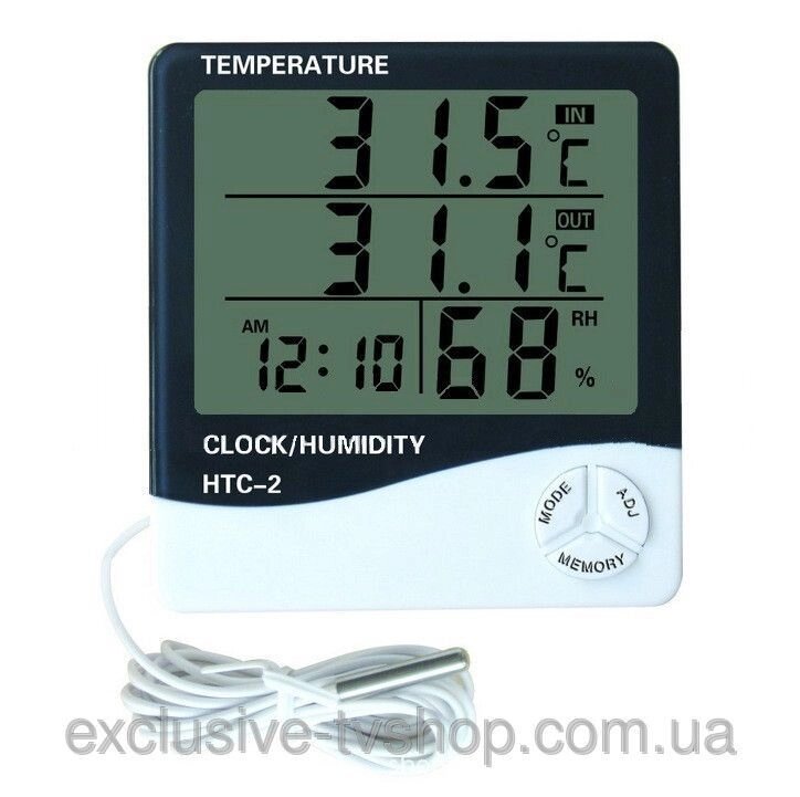 Термометр HTC-2 + виносний датчик температури. від компанії Інтернет-магазин «Світ подарунків» - фото 1