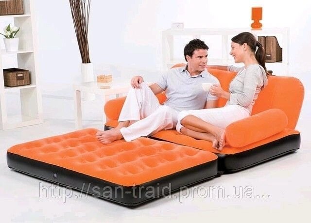 Велюровий диван-трансформер надувний 5 в 1 Bestway 67356 від компанії Інтернет-магазин «Світ подарунків» - фото 1