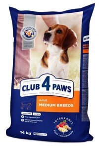 CLUB 4 PAWS преміум сухий корм для дорослих собак середніх порід (клуб 4 лапи) 1