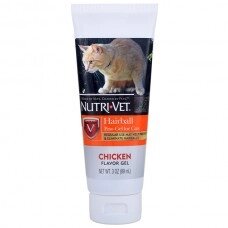 Nutri-vet hairball chicken нутрі-вет виведення шерсті курка добавка для кішок, гель, 89 мл