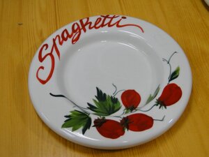 Блюдо (тарілка) керамічна для спагетті (Італія)