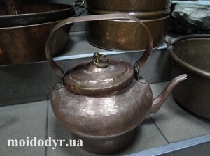 Мідний чайник антикварний, декор