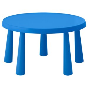 Стіл дитячий Ikea Mammut ( cіній, круглий )