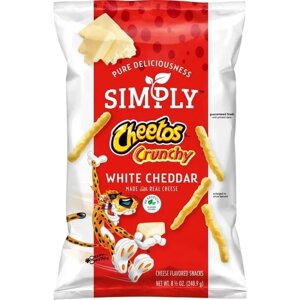 Чіпси Simply Cheetos White Cheddar Crunchy Cheese Flavored Snacks, 240.9г
