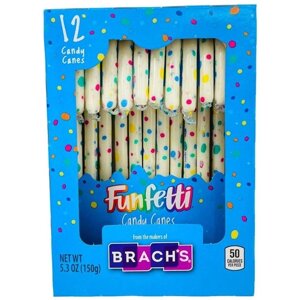 Льодяники Brach's Funfetti Candy Canes 12 Pieces 150g