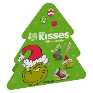 Шоколад Hershey's KISSES Grinch Milk Chocolate Christmas Candy 184 g