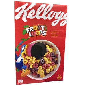 Сухий сніданок Kellogg's Froot Loops фруктові кільця 375 г