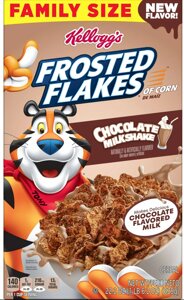 Сніданок з сухого завтраку Kellogg's Frosted Flakes Chocolate Milkshake Family Size, 629г
