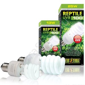 Ультрафіолетова лампа для тропічних тераріумів Reptile UVB100 (Repti Glo 5.0 Compact), 25W