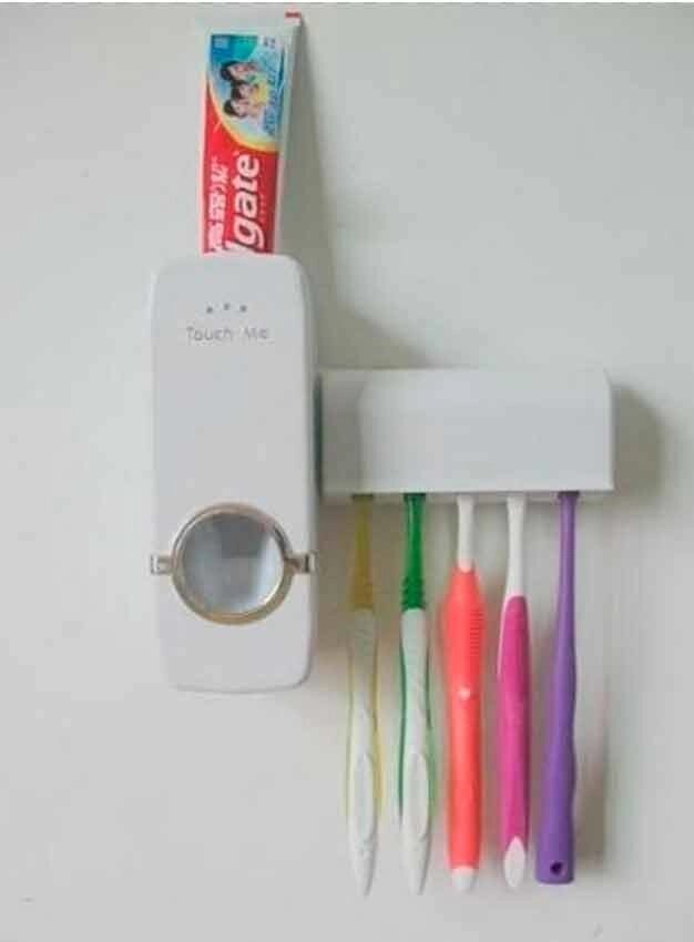 Автоматичний дозатор зубної пасти Toothpaste Dispenser + подарунок держатель зубних щіток Toothbrush holder - акції