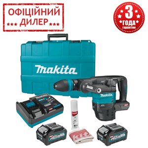 Акумуляторний відбійний молоток XGT 40 V MAX Makita HM001GM201 (40+40В, 20.9 Дж)