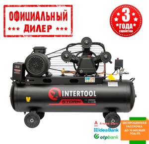 Компресор повітряний INTERTOOL PT-0036 (4 кВт, 600 л/хв, 100 л)