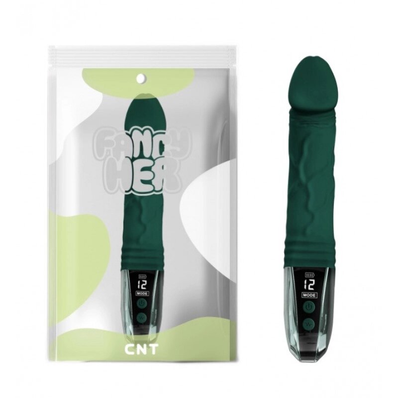 Масажер LCD Screen Dildo Vibrator Green від компанії Elektromax - фото 1