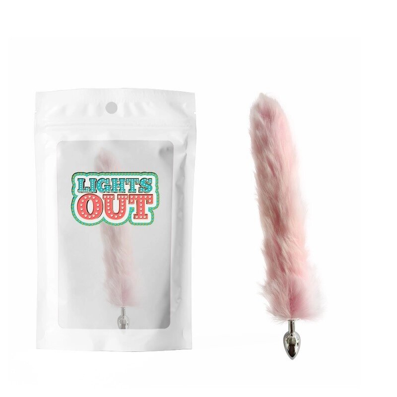 Особиста пробка з пишним хвостом Foxs Plug Tail Large Pink від компанії Elektromax - фото 1