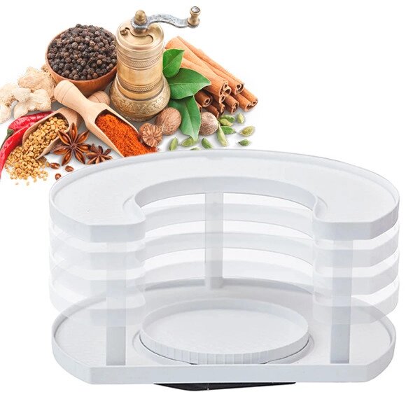 Спецівниця Spice Spinner Two-Tiered Spice Organizer, Поворотна підставка для спецій, Карусель для спецій від компанії Elektromax - фото 1