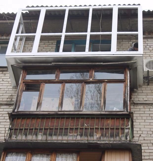Винос балкона у Києві від компанії «Okna-Shop» інтернет магазин - фото 1
