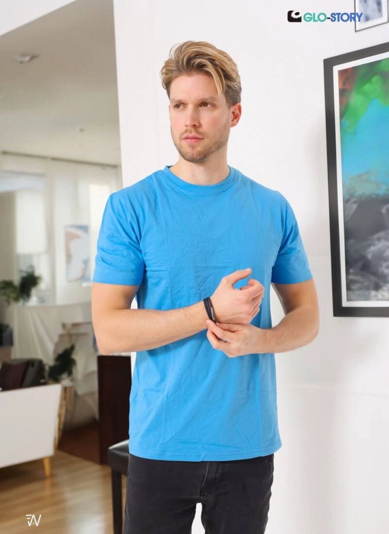 Чоловіча футболка Glo-story MPO-3406 S/M/L/XL/XXL (уп. 10 шт.) від компанії Glo-Story гуртом з Угорщини. - фото 1