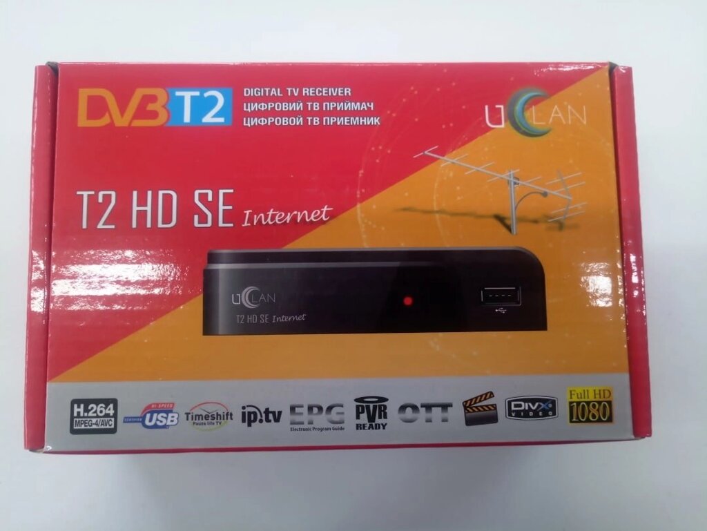 Ефірний тюнер Uclan T2 HD SE Internet (DVB-T2 + Youtube + IPTV) від компанії tvsputnik - фото 1
