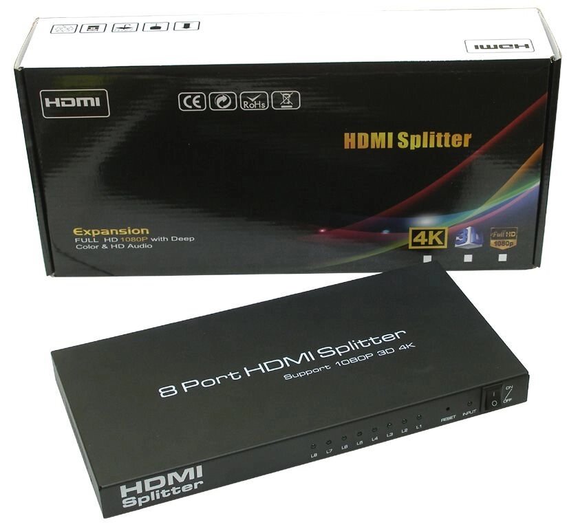 HDMI Splitter 1x8 SP14008M від компанії tvsputnik - фото 1