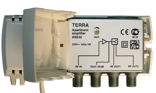 Кабельний підсилювач квартирної розводки TERRA AS036 від компанії tvsputnik - фото 1