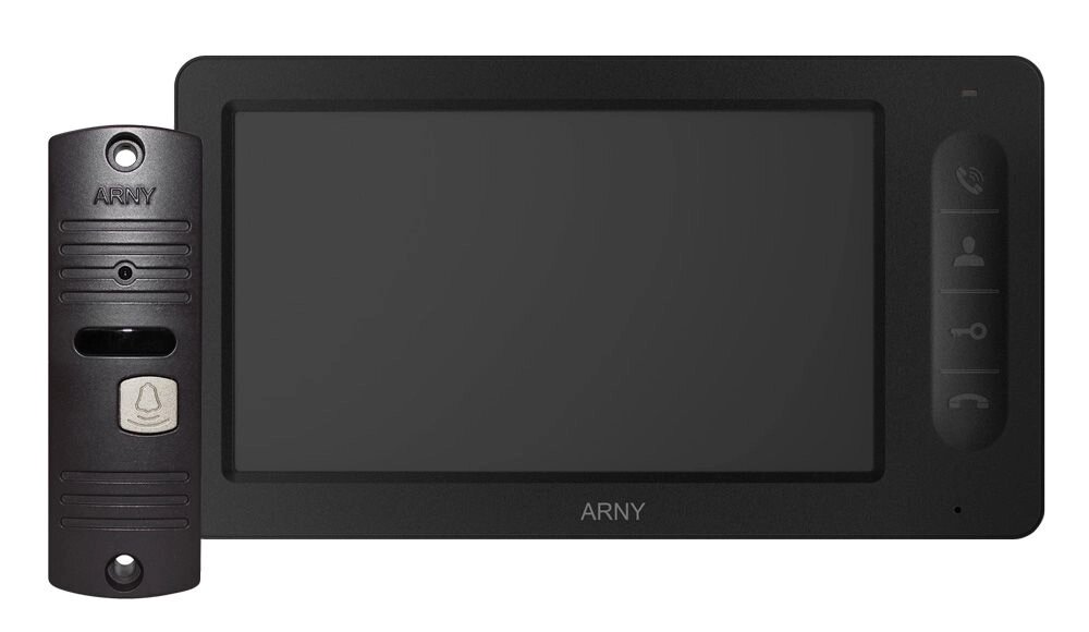 Комплект відеодомофона ARNY AVD-7005 Black від компанії tvsputnik - фото 1