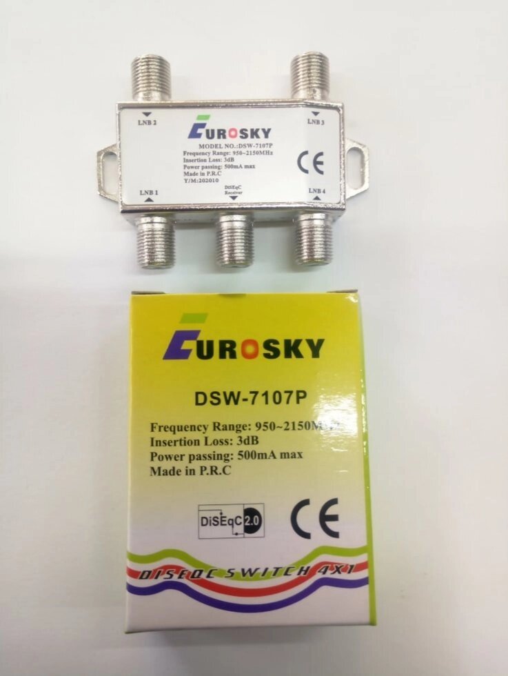 Комутатор DiSEqC 4x1 Eurosky DSW-7107P від компанії tvsputnik - фото 1