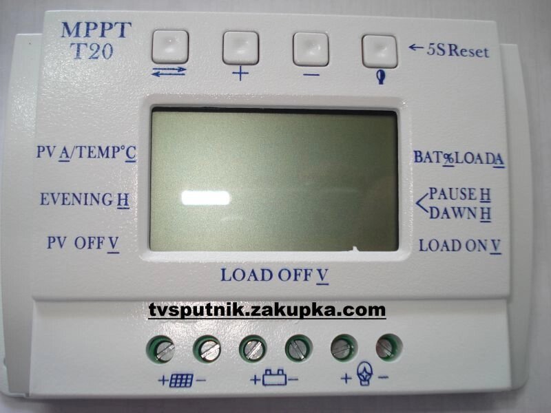 Контроллер заряда АБ MPPT T20 12/24В від компанії tvsputnik - фото 1