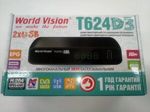 Ефірний тюнер World Vision T624D3 (DVB-T2)