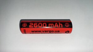 Акумулятор літій-іонний 18650 VARGO 2600mAh