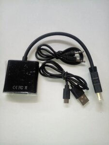 Конвертер-перехідник з HDMI-VGA 1080P чорний (з роз'ємом живлення) в Одеській області от компании tvsputnik