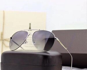 Чоловічі сонцезахисні окуляри з поляризацією в стилі Louis Vuitton (0906) silver