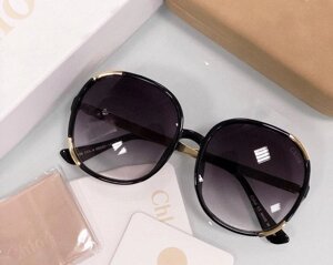 Жіночі сонцезахисні окуляри в стилі Chloe (712) black