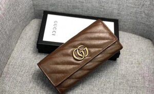 Жіночий зручний шкіряний гаманець (443436) коричневий