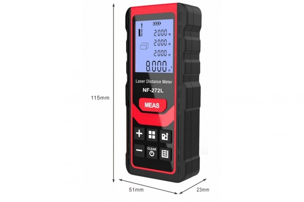 Лазерна рулетка (далекомір) 100 метрів NOYAFA NF-272L-100 від компанії ДСКТБ Інституту фізики НАНУ - фото 1