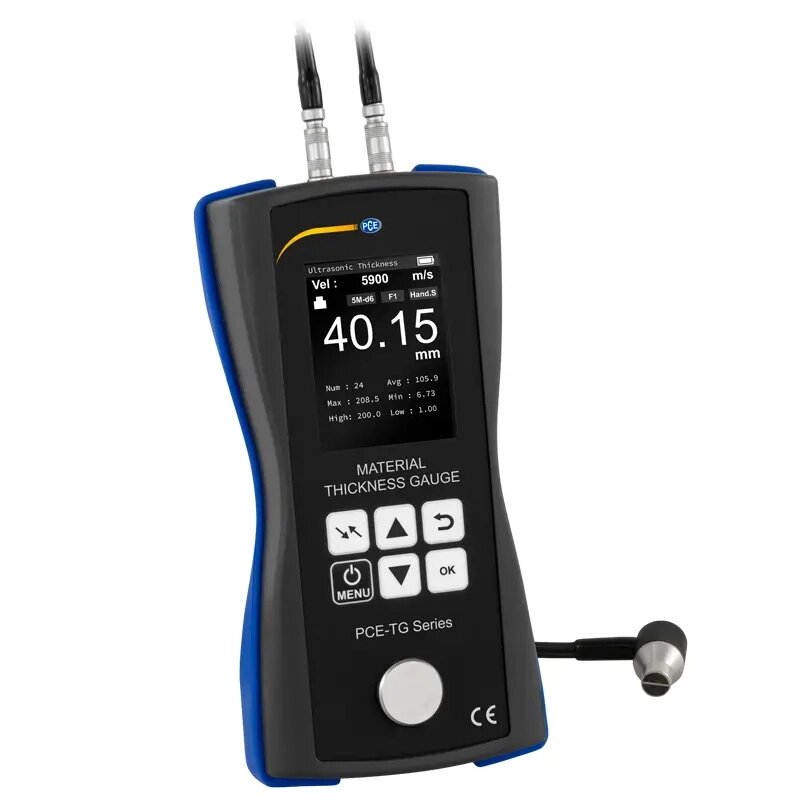 PCE-TG 150 товщиномір цільних матеріалів з двома зондами (1,00...300,0 мм, 5 МГц) (Німеччина) від компанії ДСКТБ Інституту фізики НАНУ - фото 1
