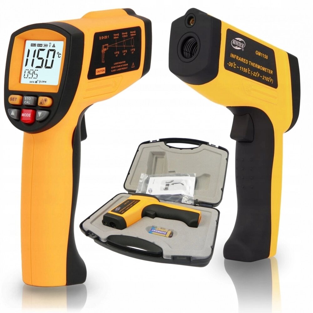 Пірометр Benetech GM1150A (-30...1150) 50:1 у Кейсі від компанії ДСКТБ Інституту фізики НАНУ - фото 1
