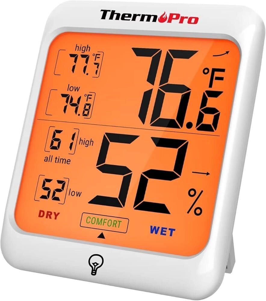 Термогігрометр ThermoPro TP-53 (-30 °C...+70 °C; 10%...99%) з підсвіткою від компанії ДСКТБ Інституту фізики НАНУ - фото 1