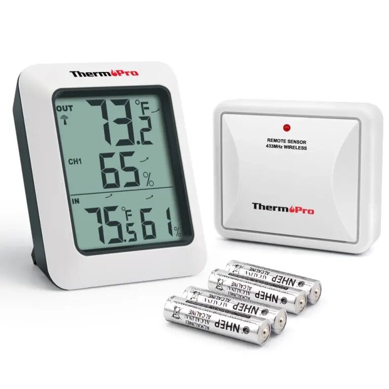 Термогігрометр ThermoPro TP60S (-20...+70°C; 10-99%) з дистанційним датчиком T° (60 метрів) від компанії ДСКТБ Інституту фізики НАНУ - фото 1