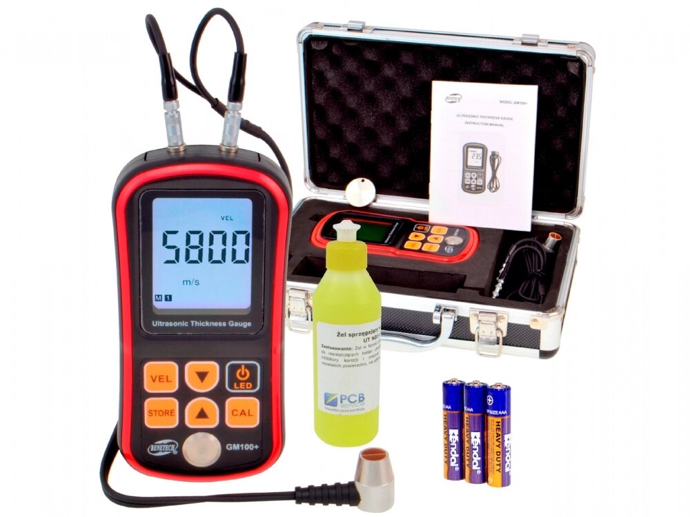 Ультразвуковий товщиномір Benetech GM100+ ( 1,2-300 мм ) діапазон швидкості звуку від 1000 до 9999 м/с ) 5 МГц від компанії ДСКТБ Інституту фізики НАНУ - фото 1