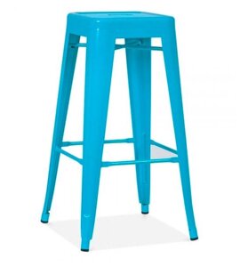 Металевий барний стілець-табурет Tolix Bar Stool AC-012 блакитний, штабельований