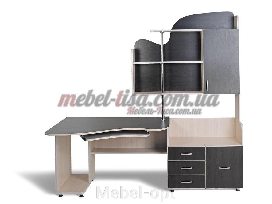 Прямий комп'ютерний стіл із надбудовою СК-6 від компанії Mebel-opt - фото 1