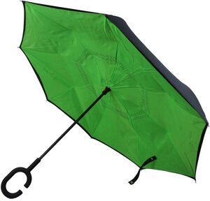 Двошарова механічна парасолька-тростина зворотного складання Ferretti