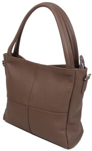Жіноча шкіряна сумка на двох ручках Borsacomoda коричнева