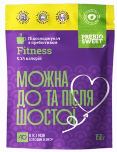 Prebiosvit Fitness - цукор -Substituter з еритритолом, парцелозом та пребіотиком 150 г України