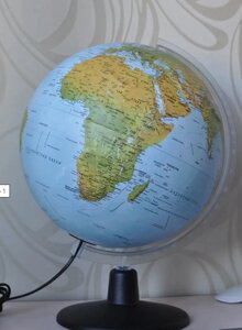 Рельєфний глобус Альто, карта подвійна, з підсвічуванням, діаметр 300 мм Європа