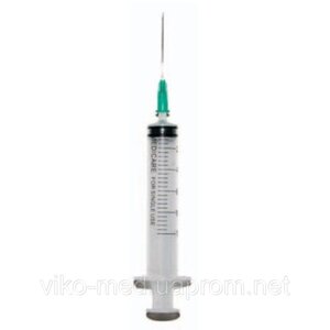 Шприц Medicare, 10,0 мл (трикомпонентний, з голкою 0,8х38мм) луєр-сліп (Медікаре)