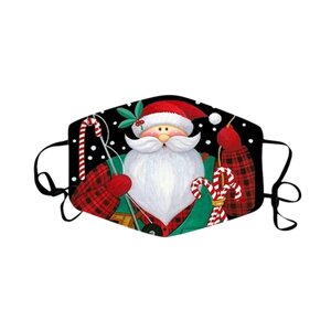 Турмалінова Новорічна захисна маска "Дід Мороз із подарунками"