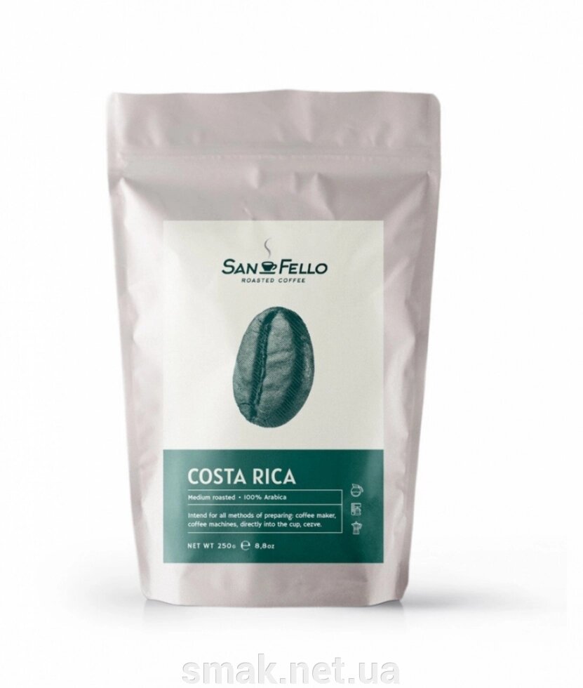 Арабіка 100 (моносортів) Кава в зернах свіжа обсмажування Costa Rica 1 кг від компанії Інтернет магазин "СМАК" - фото 1