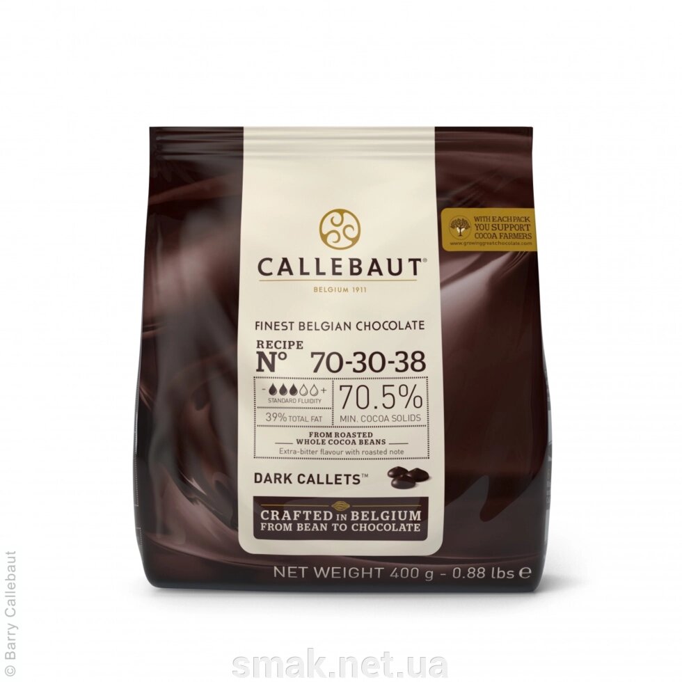 Бельгійський Чорний шоколад 70 Barry Callebaut 400 грам від компанії Інтернет магазин "СМАК" - фото 1
